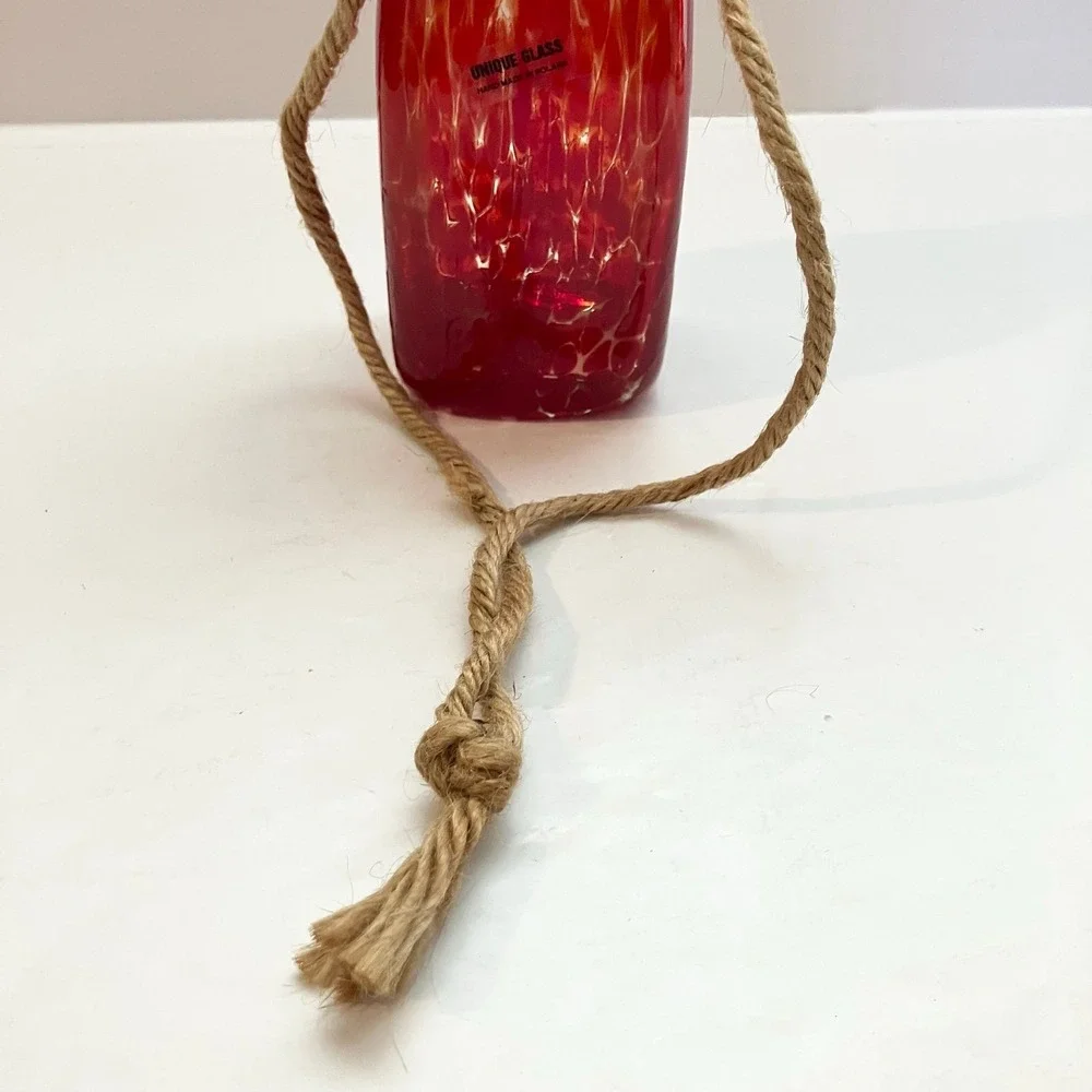 Unique Glass MCM Handmade Polish Vase 7